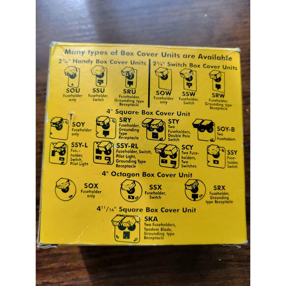 Fusetron SSY - Box-Cover Unit for 4" (inch) Box - NIB NOS - Picture 3 of 6